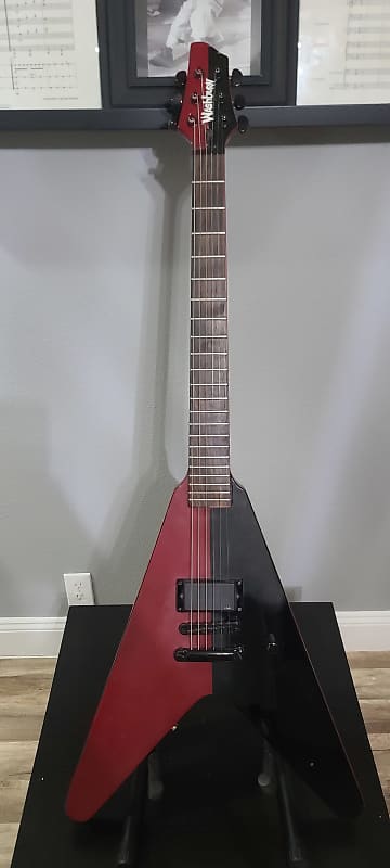 Washburn WV66GT Greg Tribbett V 09 - Red and black | Reverb