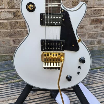Burny Burny Les Paul With Sustainer And Floyd Rose White | Reverb