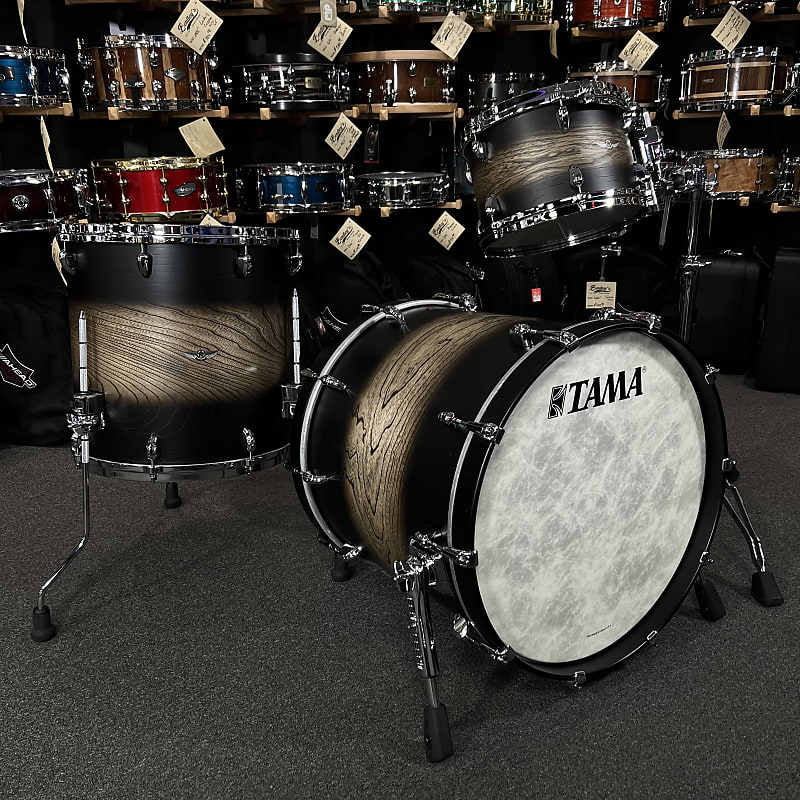 Tama Star Walnut 12 16 20 Drum Set Kit in Satin Black Japanese Sen Burst Reverb Greece
