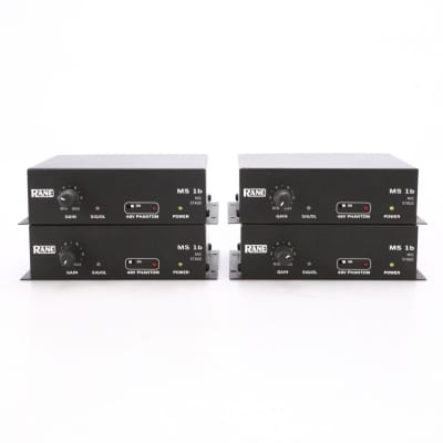 4 Rane MS 1b Microphone Mic Preamp Preamplifier w/ 2 Rack Shelves
