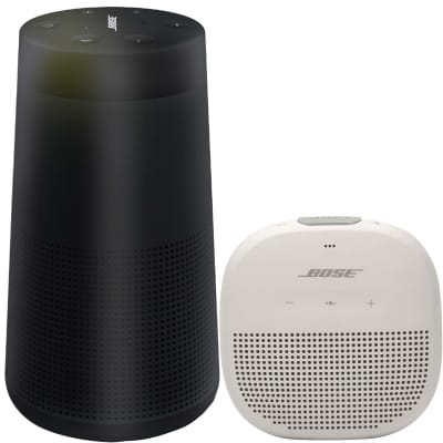 Bose SoundLink Revolve Bluetooth Speaker - Triple Black + Bose Soundlink Micro Bluetooth Speaker (Smoke White) image 1