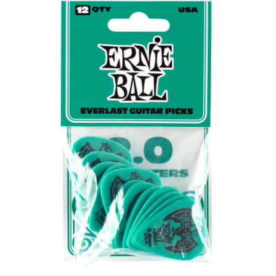 ERNIE BALL 9196 Everlast Pick Pack 2,00mm Plektre, teal (12Stück) for sale