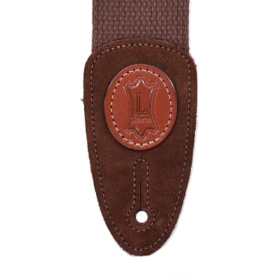 Levy's Signature Series 2" Wide Cotton Guitar Strap Brown image 2