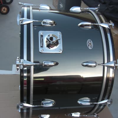 Slingerland 5 ply Bass Drum 24X14 BLACK CHROME from the 1970s Great Condition! image 18