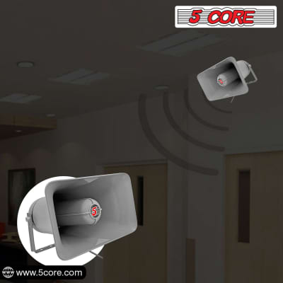 5Core PA Horn Speaker 2Pcs 6" x 10" Outdoor Speakers Siren Loudspeaker 200W PMPO image 8