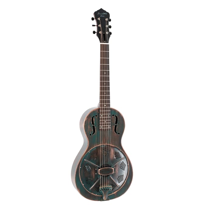 Recording King RM-993-VG | Parlor Metal Body Resonator, Distressed Vintage Green. Now Shipping! image 1