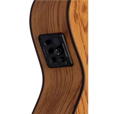 Mint Lanikai OA-EBU 4-String Oak Bass Ukulele Electric Natural with Padded Gig Bag image 3