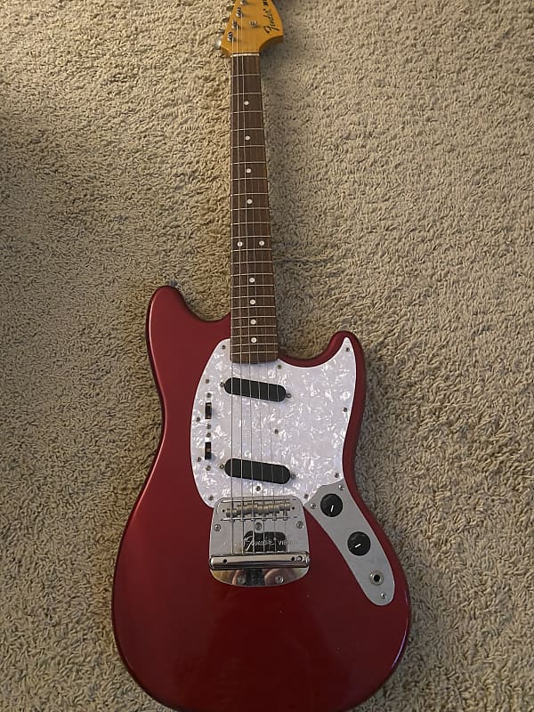 Fender MG-69 Mustang Reissue 1995 MIJ - Candy Apple Red image 1