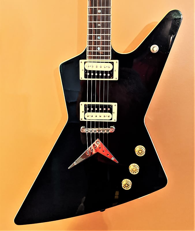 mama　DEAN （KOREA）V79 CUSTOM Dean Z '79 Series Black Gloss Set Neck Korean Made | Reverb