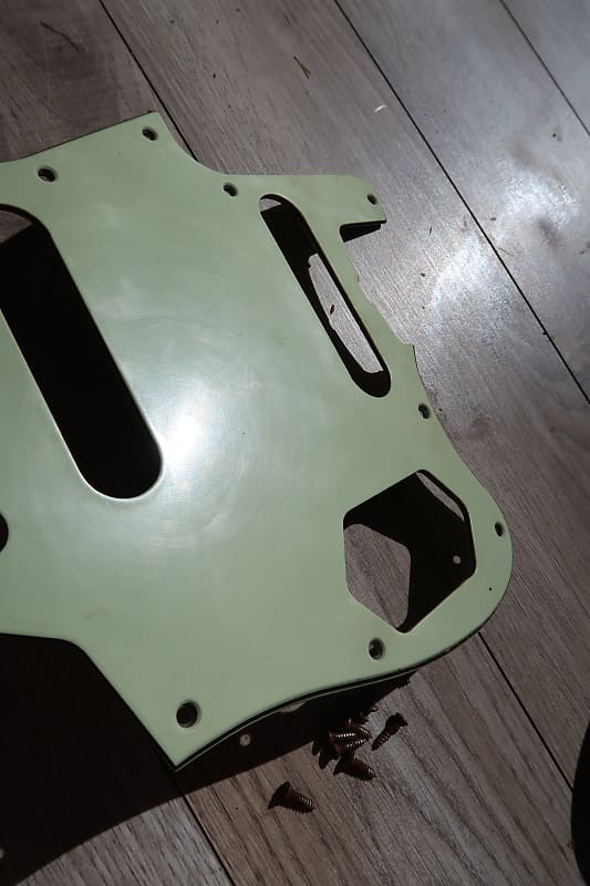 Fender Jaguar pickguard Mint green / celluloid | Reverb