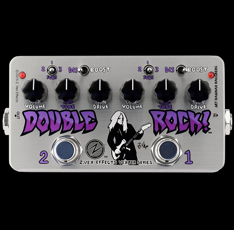 ZVEX Double Rock Vexter Series Distortion Boost Effects Pedal