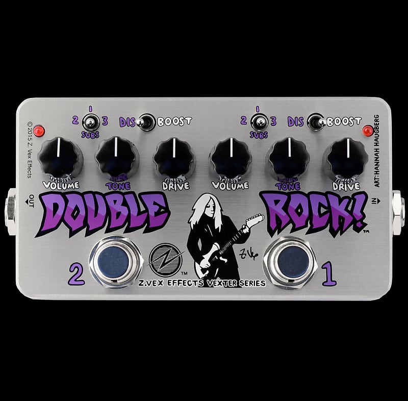 ZVEX Double Rock Vexter Series Distortion Boost Effects Pedal image 1