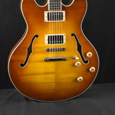 Eastman T186MX-GB All Solid Carved Series Thinline Goldburst image 1