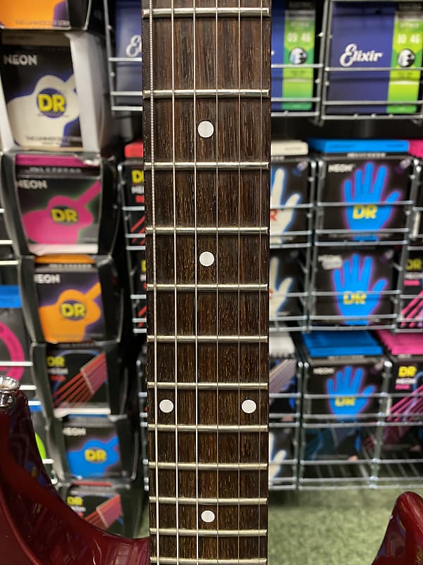Jackson JS20 electric guitar in metallic red - Made in