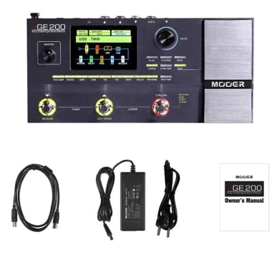 MOOER GE200 Amp Modelling & Multi Effects Pedal 55 Amplifier Models 26 Speaker Cab Models 70 Effects image 2