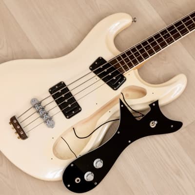 2000s Mosrite Custom '65 Ventures Model Bass Pearl White, Kurokumo Japan image 15