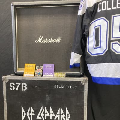 Phil Collen's Def Leppard, Marshall 1960 BV Vintage 4x12" Speaker Cabinet And Flight Case Plus Tour Artifacts!! Authenticated! "S7B", (DL #1028) image 5