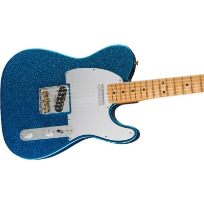 Fender J Mascis Telecaster Maple Fingerboard Electric Guitar Bottle Rocket Blue Flake image 12