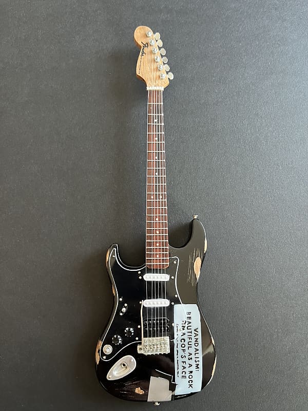 Nirvana Collectible Kurt Cobain Vandalism Guitar - Miniature