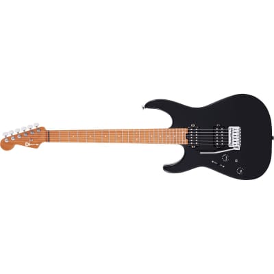 Charvel Pro-Mod DK24 HH 2PT CM Left-Handed Electric Guitar, Caramelized Fingerboard, Gloss Black image 10