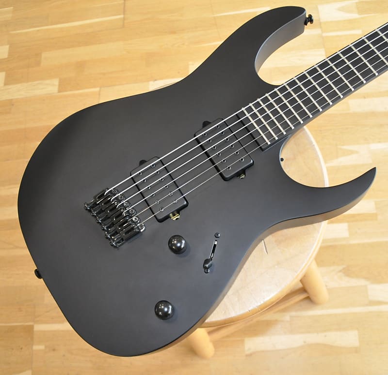 Ibanez Iron Label RGRTBB21-BKF バリトン Ibanez RG Iron Label Baritone Black Flat - Bill's Music