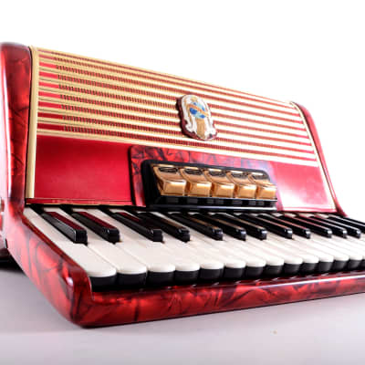 Rare Vintage German Made Top Piano Accordion Weltmeister Gigantilli I - 80 bass + Original Hard Case & Shoulder Straps ~ Excellent Condition image 5