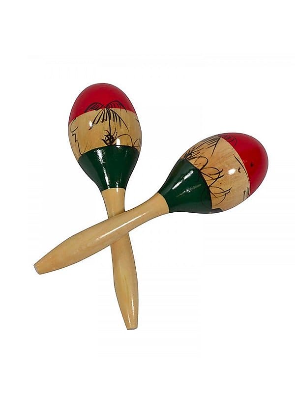 Coppia Maracas in legno con disegno Carash SA1081 | Reverb