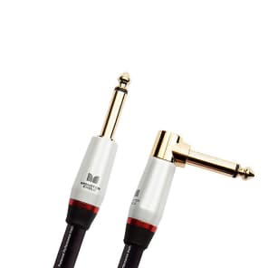 Monster SP2000-I-21A Studio Pro 2000 1/4" TS Straight to Right-Angle Instrument Cable - 21'