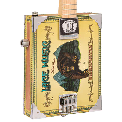 Lace Cigar Box Electric Guitar ~ 3 String ~ Grizzly Bear image 4