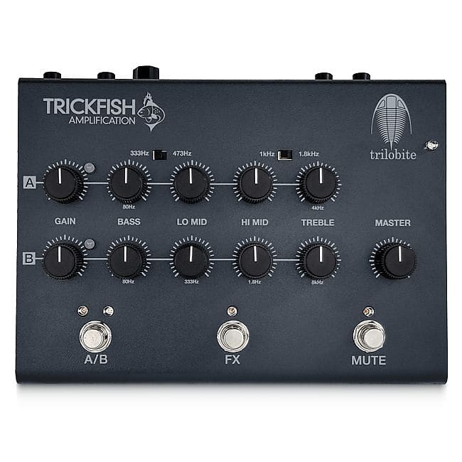 Trickfish Trilobite dual channel bass preamp DI box pedal Reverb