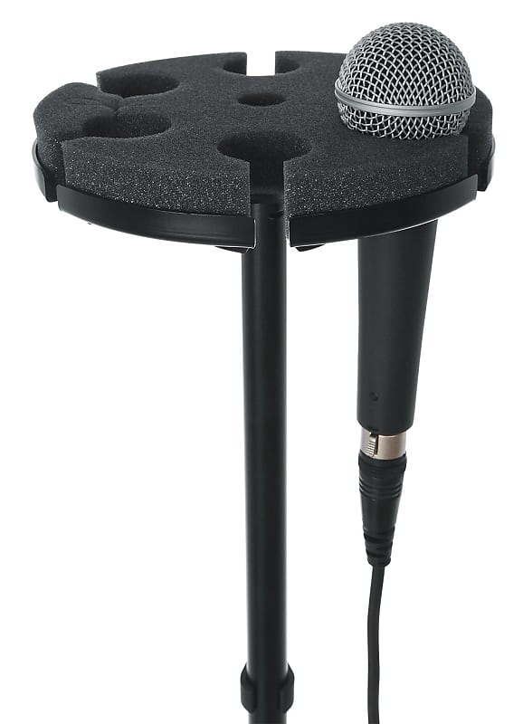 Gator GFWMIC6TRAY Multi Microphone Tray Designed To Hold 6 Mics