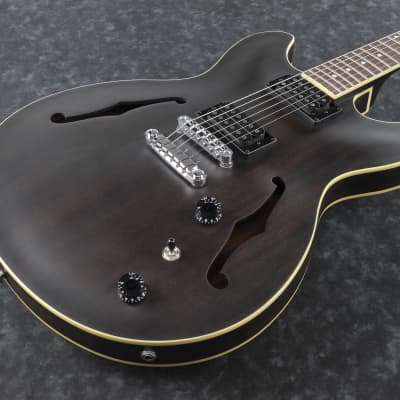 Ibanez AS53-TKF Artcore Series Semi-Hollow Body Electric Guitar Trans Black Flat image 1