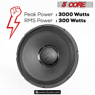 5 Core 15 Inch Subwoofer 3000W PMPO 300W RMS Big Raw Replacement PA DJ Speakers 8 OHM Pro Audio System Loud and Clear Sound 15-185 MS 300W image 3