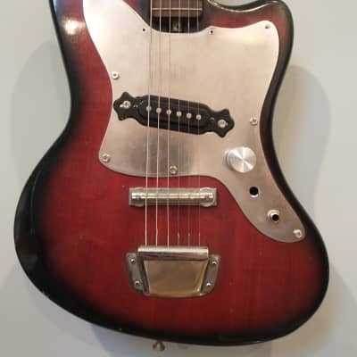 Unknown  Japanese 60s - 70s - Red Sunburst  Electric Guitar image 2