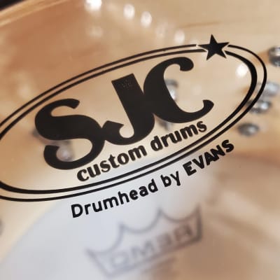 SJC Custom 3pc Drum Set - Aged White Marine Pearl / Maple Shells image 8