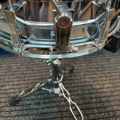 Sonor snare-drum d454 70s - Ferromanganese/chrome image 2