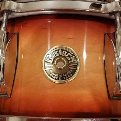 Gretsch 5.5x14" USA Custom Snare Drum in Amber Walnut Burst Finish image 2