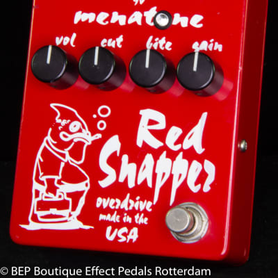 Menatone Red Snapper Transparent Overdrive 2004 s/n MRS-199 Hand signed by Brian Mena made in USA image 4