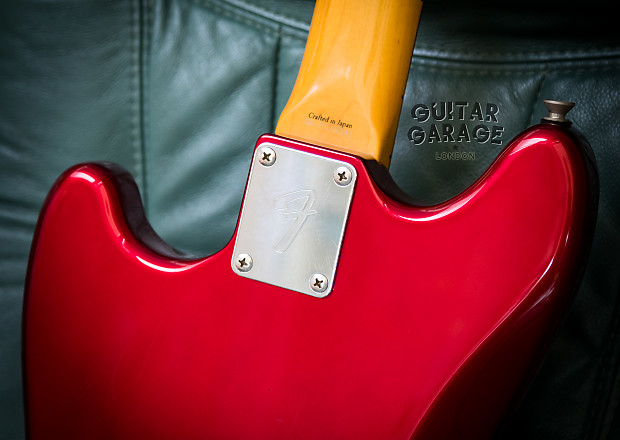 1999 Fender Japan Mustang Competition Stripe Red Vintage Reissue guitar -  CIJ