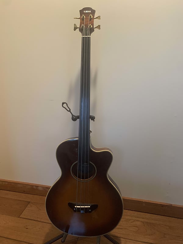 Yamaha APX B12F fretless sunburst acoustic electric bass | Reverb