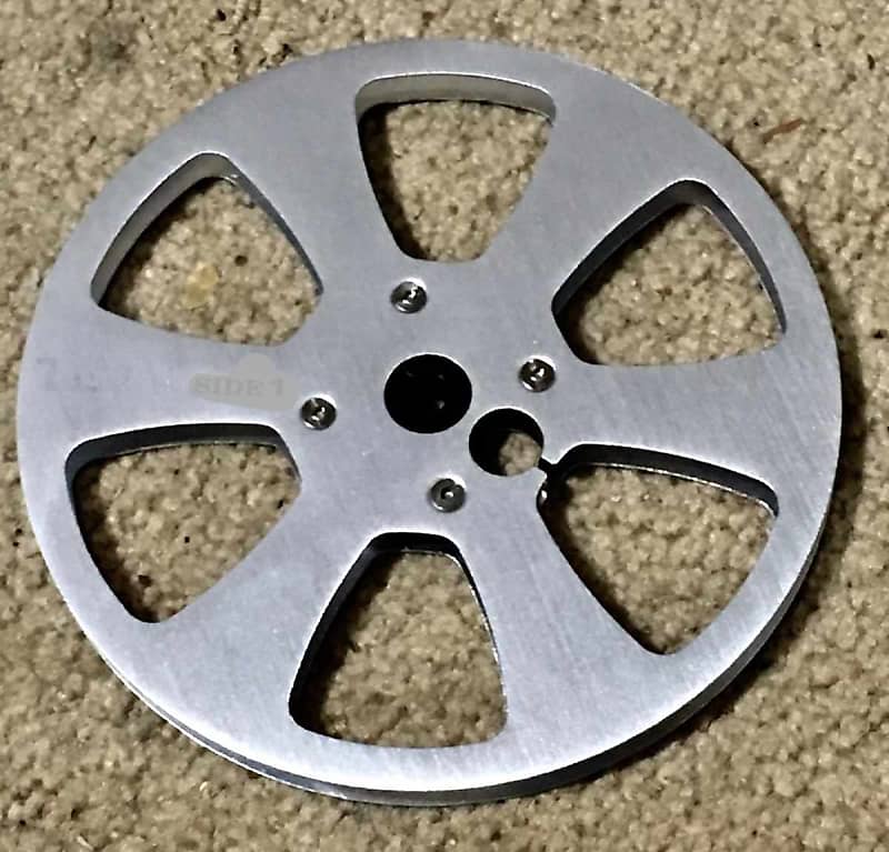 Lot of 2 Handmade Take Up Metal Reel To Reel 2022 -Silver  			