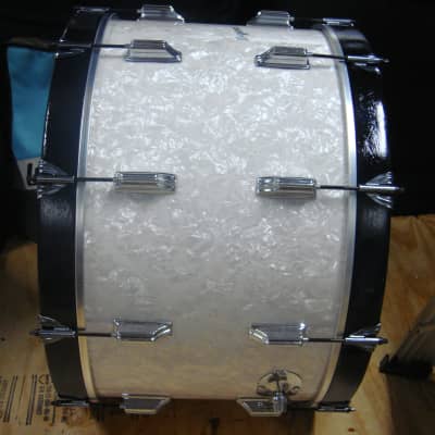 Pearl DuoLuxe Chrome over Brass Snare Drum - 6.5 x 14 - Aged White