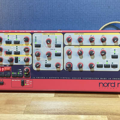 [Excellent] Nord Rack 2 16-Voice Rackmount Virtual Analog Synthesizer - Red