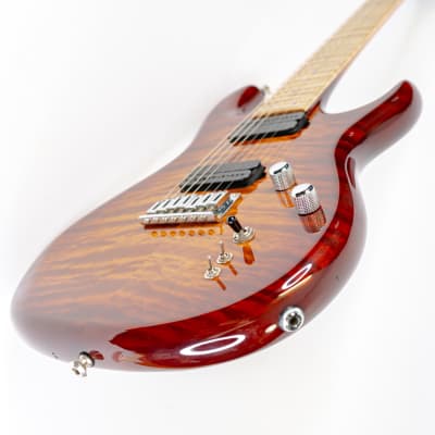Mid 2000’s Carvin DC727 Quilted Deep Vintageburst 7-string Neck-Thru Guitar w/ OHSC image 9