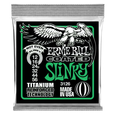 Ernie Ball Not Even Slinky Coated Titanium RPS Electric Guitar Strings 12-56 Gauge for sale