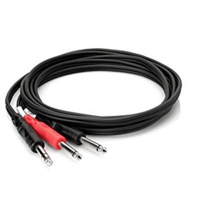 Hosa - STP-203 - Stereo 1/4" Male to 2 Mono 1/4" Male Insert Y-Cable - 9.8 ft. image 2
