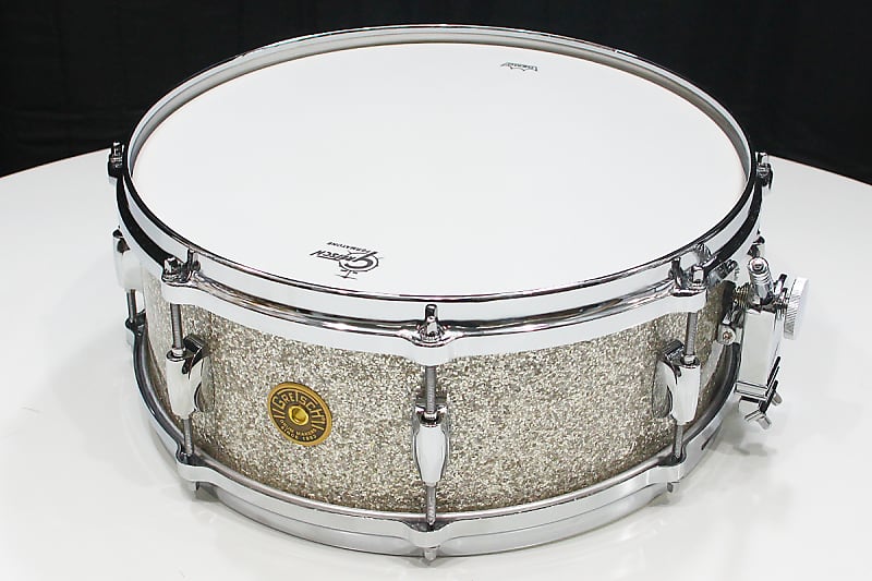 Gretsch USA Custom 5.5" x 14" 8-Lug Snare Drum w/ VIDEO! Silver Glass Nitron & G5471 Mini Lugs image 1