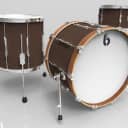 British Drum Company LON-20-CB-KC Lounge Club 20 3-piece drum set, mahogany and birch 5.5 mm blended