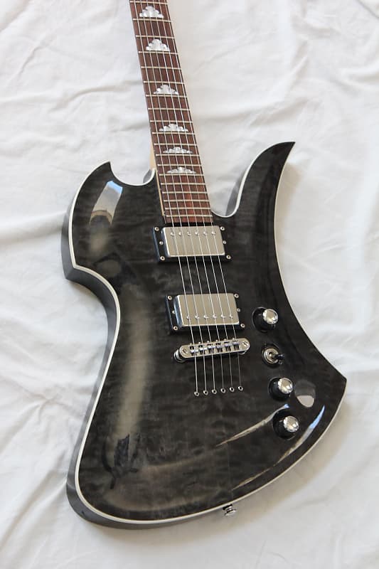 B.C. Rich Mockingbird Masterpiece Made in Korea Electric Guitar - Ghost  Black Quilt Top Finish