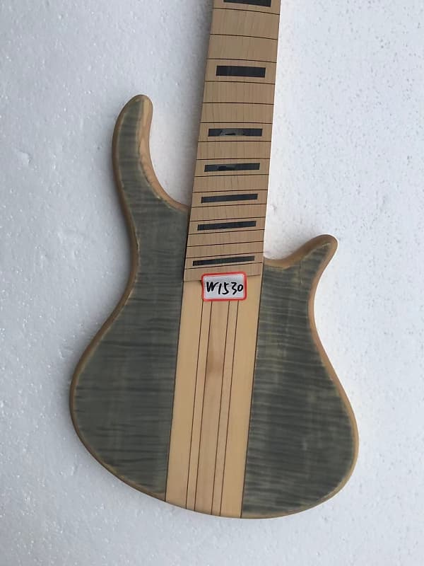 7 String Fanned Fret Bass Ash Body with Maple Neck Reverb